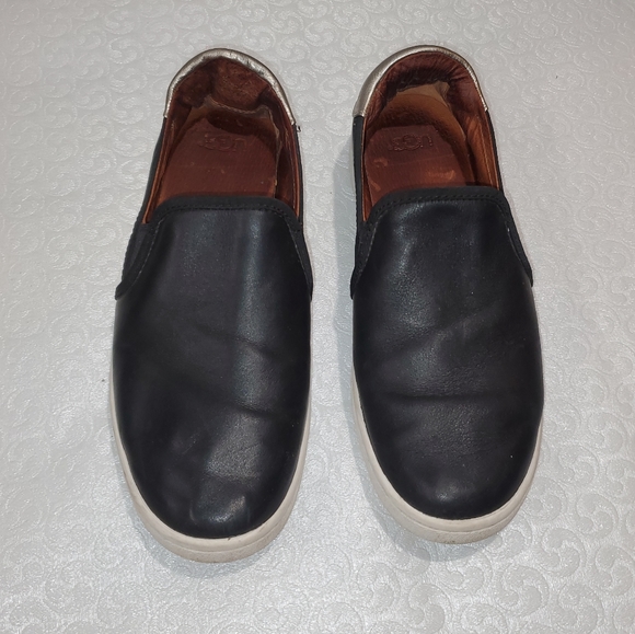 Women's UGG Leather Slip-on Sneakers - Picture 2 of 5